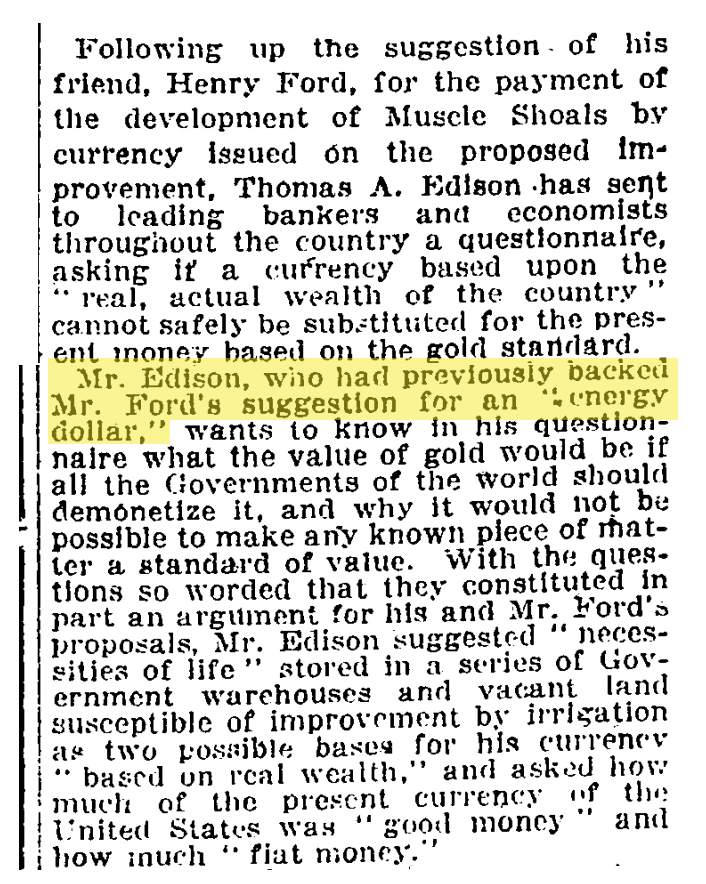 New York Times story from February 20, 1922
